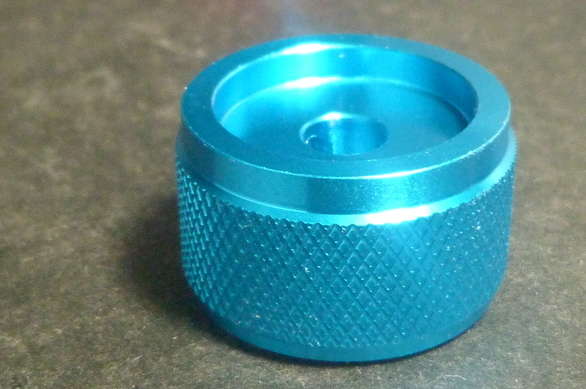 25mm Solid Aluminium Anodised Knob - 6mm Shaft