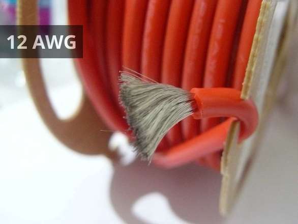 Red Silicone Wire 12AWG Per 50cm Super Flexible
