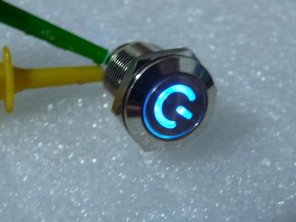 Small Led Flush Metal Push Button, 12mm Hole, Various Styles Available