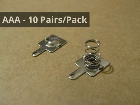 AAA Battery Cell Terminals - 10 Pairs