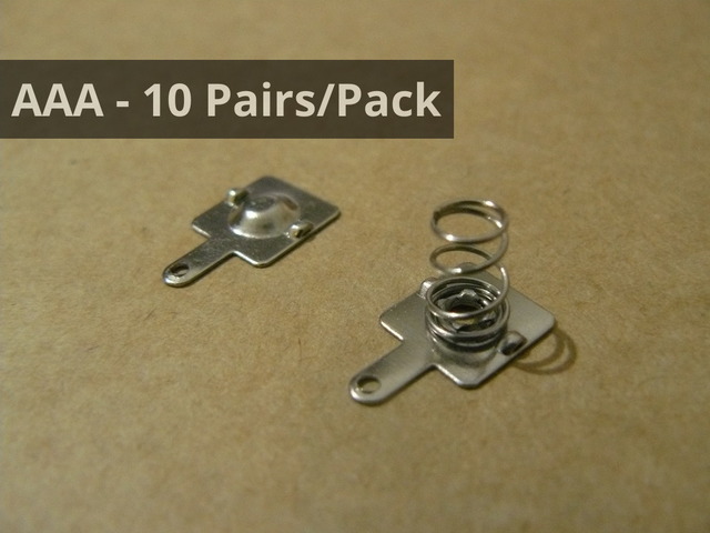 AAA Battery Cell Terminals - 10 Pairs