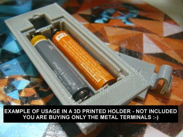 AAA Battery Cell Terminals - 10 Pairs