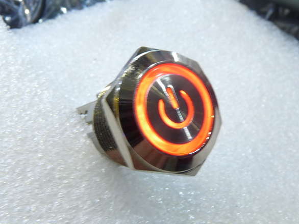 Large Led Flush Metal Push Button, 19mm Hole, Various Styles Available, SPDT