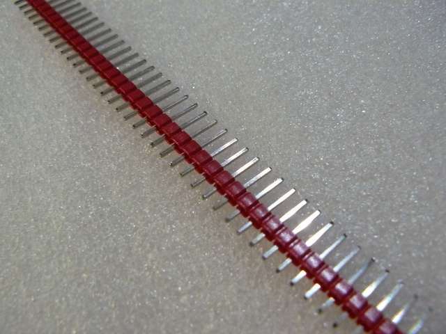 Male Straight (Vertical) Red PCB Headers Through Hole Stock Up Pack - 5 Pieces Per Pack