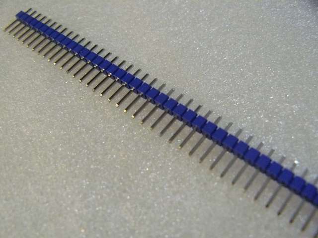 Male Straight (Vertical) Blue PCB Headers Through Hole Stock Up Pack - 5 Pieces Per Pack