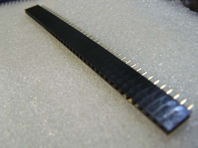 Female Straight (Vertical) Black PCB Headers Through Hole Stock Up Pack - 5 Pieces Per Pack