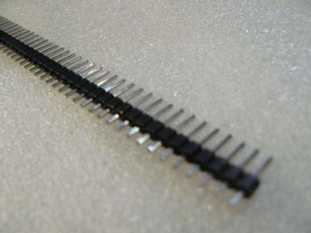 Male Straight (Vertical) Black PCB Headers Through Hole Stock Up Pack - 5 Pieces Per Pack