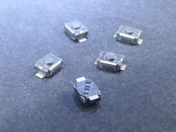(5 of) Miniature SMD Tact Switch Button Surface Mount 4x3x2 mm