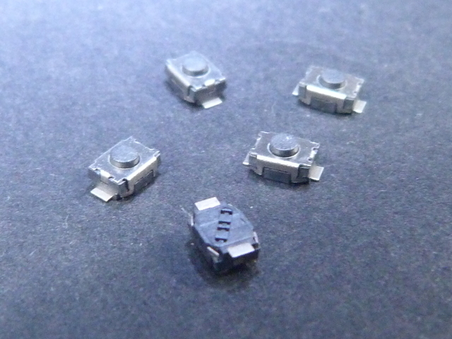 (5 of) Miniature SMD Tact Switch Button Surface Mount 4x3x2 mm
