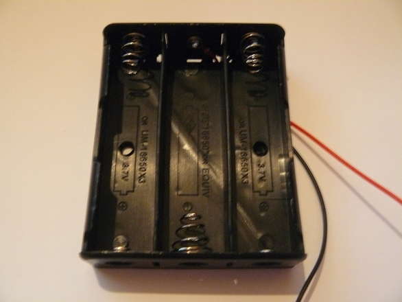 18650 (etc) 3 Cell Series Lithium Ion Holder