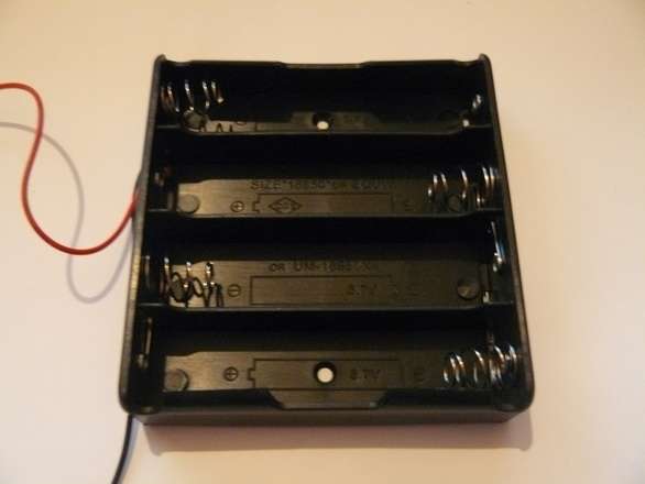 18650 (etc) 4 Cell Series Lithium Ion Holder