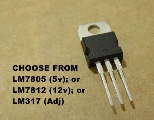 TO-220 Linear Regulator - You Choose - 5v/12v/ADJ - LM7805, LM7812, LM317