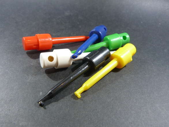 Large Test Clips Plunger Style Hook Grabbers - Pack of 6