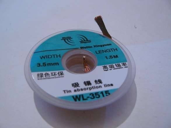 Solder Wick Copper Desoldering Braid 3.5mm x 1.5m