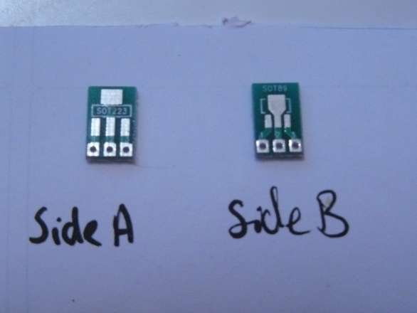 (2 of) SOT89 / SOT223 To Through Hole Breakout