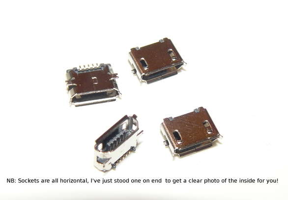 (4 of) USB Micro-B Socket (SMD)