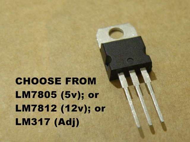 TO-220 Linear Regulator - You Choose - 5v/12v/ADJ - LM7805, LM7812, LM317