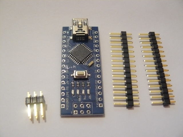 Arduino Nano Compatible, USB Built In (CH340), Blue, Mini USB
