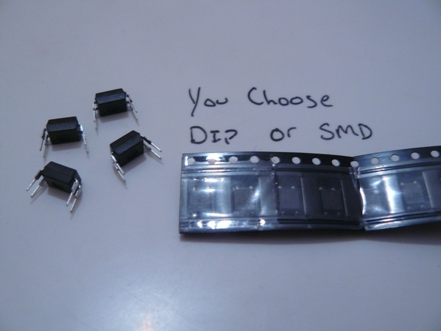 (4 of) Optocoupler, you choose SMD or DIP