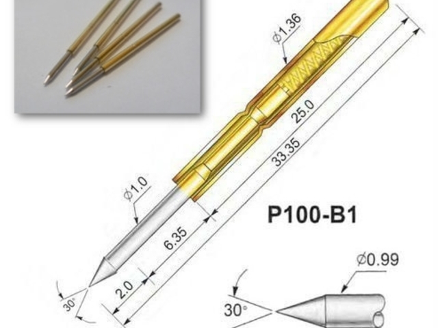 Large Straight P100-B1 (4 Pcs) Pogo Pins, Pogo Pin Sockets, 4pcs Pack, You Choose