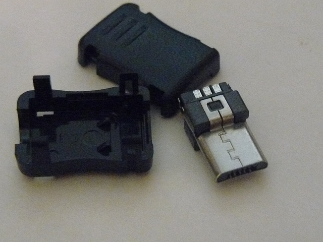 USB Micro-B Male Plug Solderable