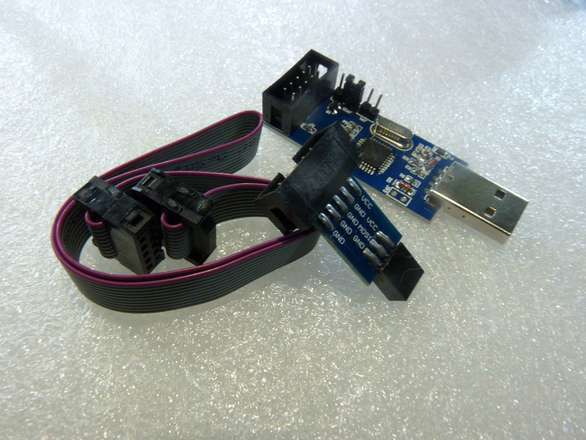 USBasp AVR Programmer with 10 to 6 pin Adapter + The Most Up To Date Firmware