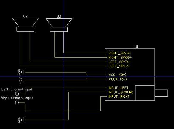 Stereo 3W Amplifier with Volume Control