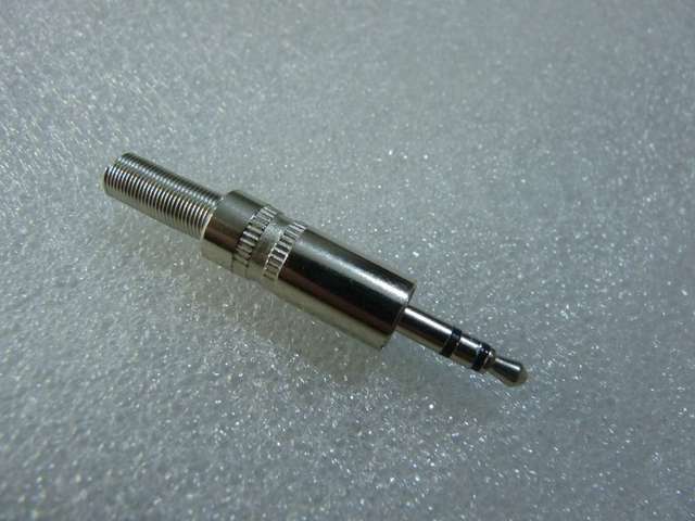 3.5mm Stereo Audio TRS Headphone Plug Metal With Strain Relief