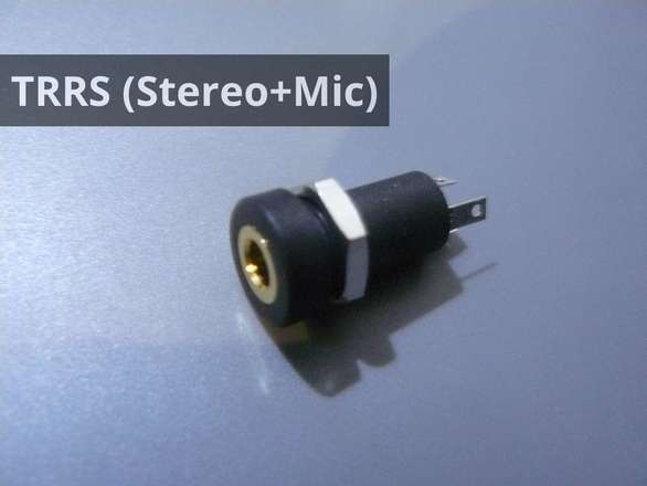 3.5mm Stereo+Mic ( TRRS ) Audio (Headphone) Socket Panel