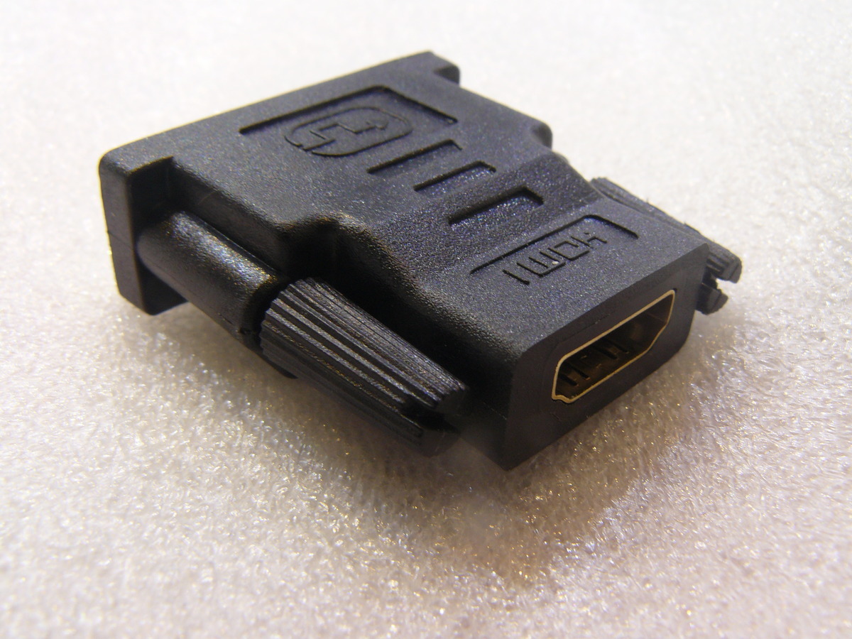 HDMI Cable to DVI-D Plug Adapter (eg Connect DVI Monitor to HDMI Video ...