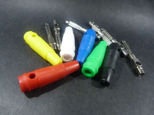 Set of 6 Banana Plugs, High Current, Excellent Contact and Quality