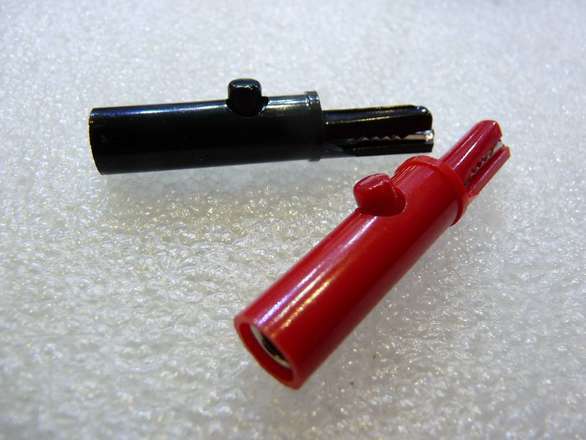 Pair of Bananagator  Banana Plug to Alligator Clip Converter