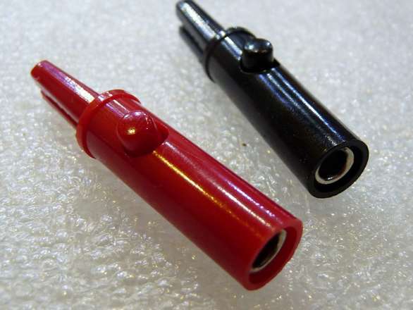 Pair of Bananagator  Banana Plug to Alligator Clip Converter