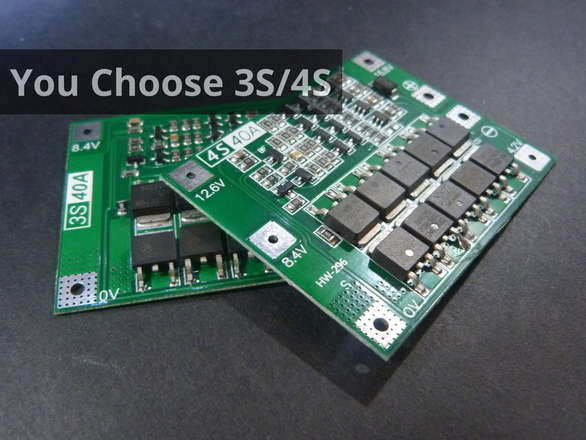 40A Lithium Ion Protection Module BMS Choose 3S 12.6V / 4S 16.8V