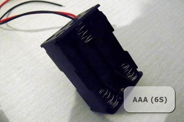 AAA Battery 6 Cell Series Holder