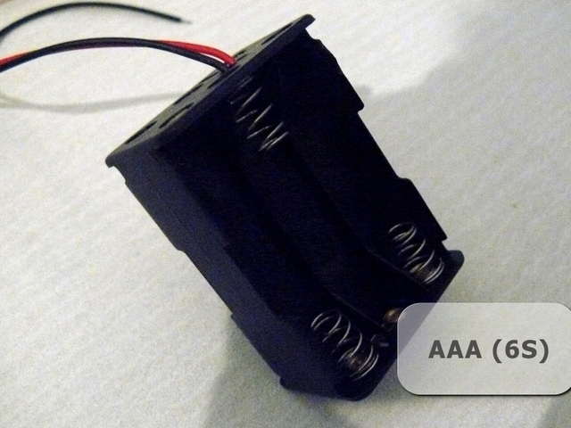AAA Battery 6 Cell Series Holder