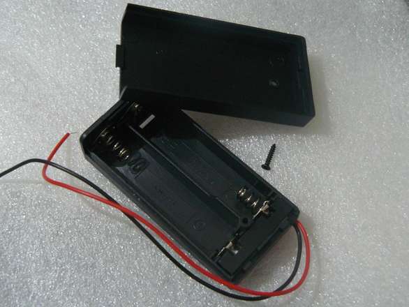 AA Battery 2 Cell Series Holder with Lid, Screw and Switch
