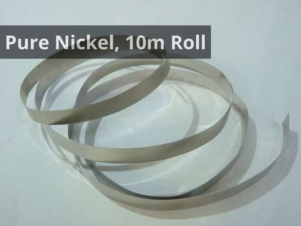 Pure Nickel Strip 8mm Wide - 10 Meters Roll - Verified Not Plated!