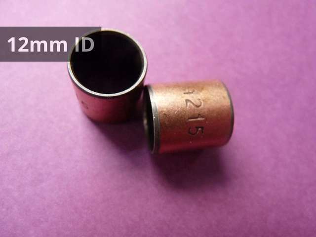 2pcs 12mm ID x 15mm Long (SF-1-1215) Self Lubricating Bushing/Bearings - 6mm 8mm 10mm  or 12mm ID