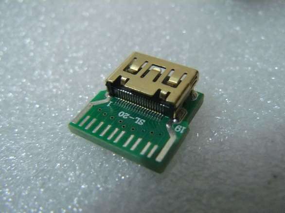 Mini-HDMI Socket Presoldered on a Breakout Board
