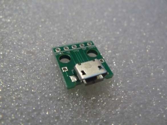 USB Micro-B Presoldered on a Breakout Board