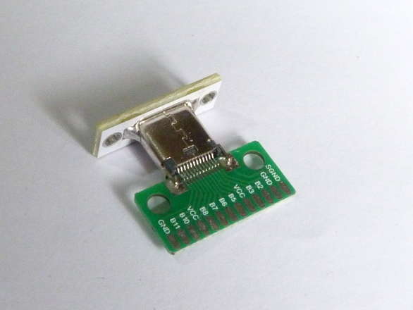 USB Type-C Female Socket Breakout Board With Panel Mount