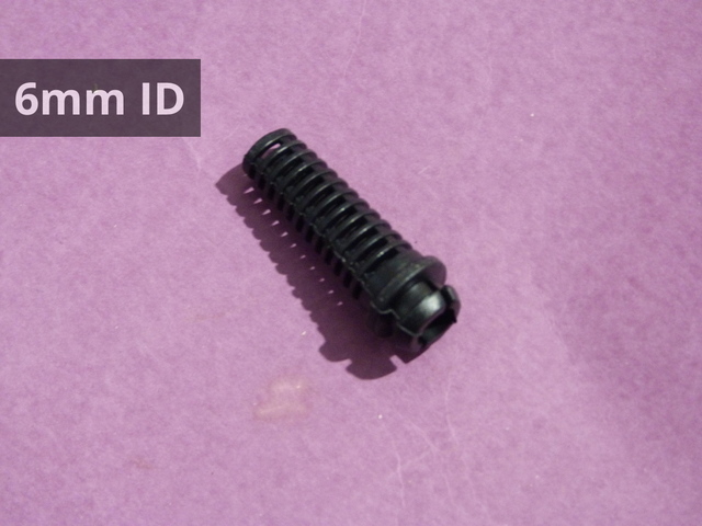 6mm Black Flexible Rubber Strain Relief