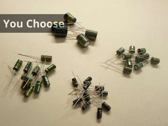 Electrolytic Capacitors, Through Hole Capacitor, You Choose Value