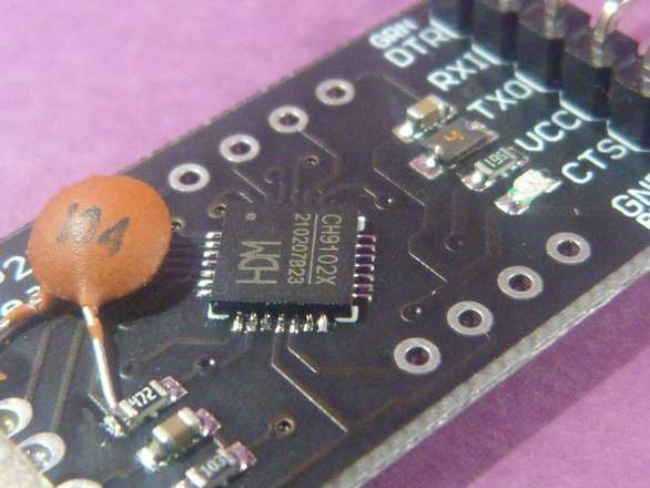 USB to Serial TTL Adapter aka FTDI Correct Pinout For Arduino Pro Mini - CH9102