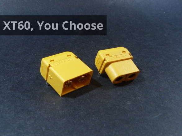 XT60 Horizontal PCB Mount - You Choose Plug/Socket - XT60PW