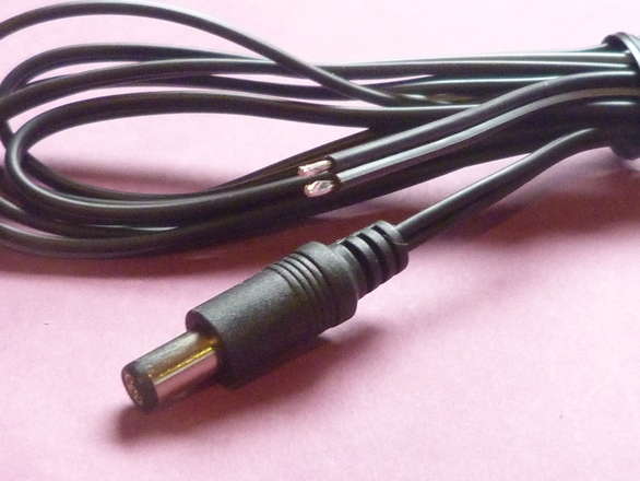 DC Power 5.5/2.5mm Plug (9.5mm) Prewired With 1.5m and Strain Relief
