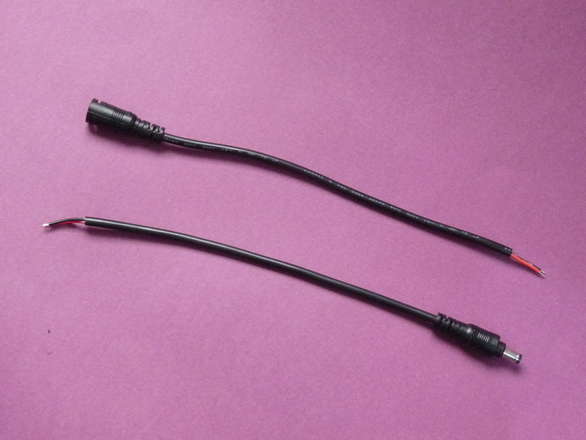DC Power 5.5/2.1mm Plug and Socket Prewired Twist-Lock Pair