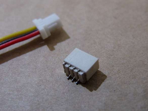 SH 1.0mm 1A Prewired Set,3 Pole, Horizontal Surface Mount Socket