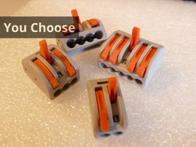 Screwless Wire Joiner - Lever Lock - You Choose 2-5 Wires